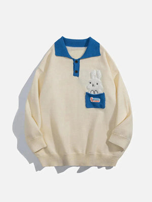 1984® - Pocket Rabbit Polo Collar Sweater - 1984brand