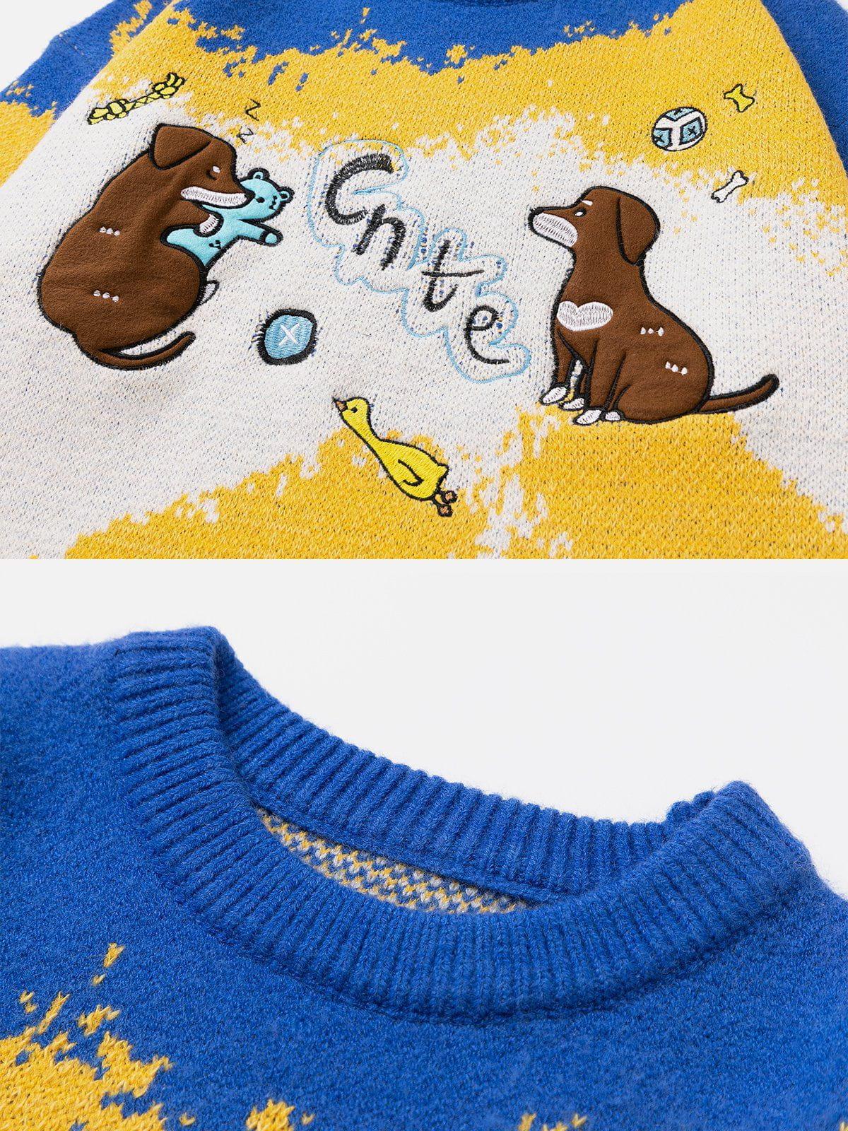 1984® - Puppy Embroidery Sweater - 1984brand