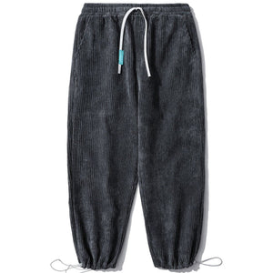 1984® - Pure Color Can Be Tied Corduroy Sweatpants Majesda