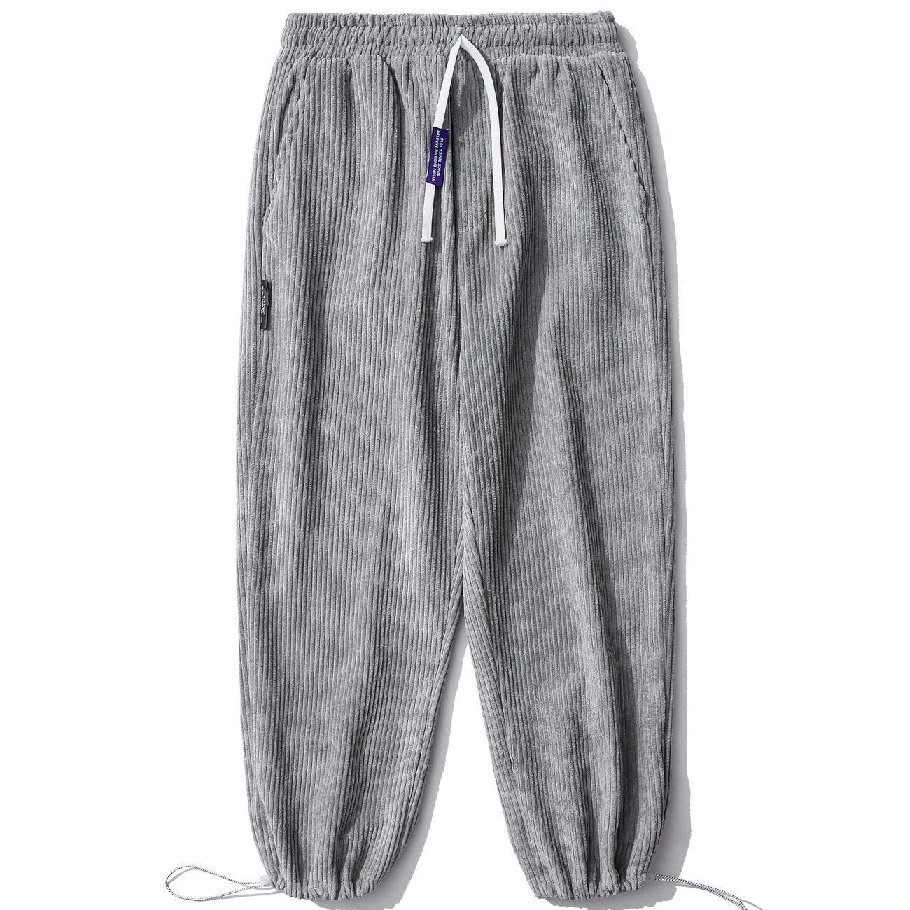 1984® - Pure Color Can Be Tied Corduroy Sweatpants Majesda