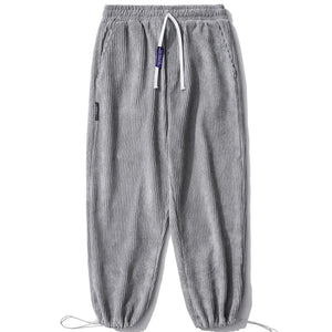 1984® - Pure Color Can Be Tied Corduroy Sweatpants Majesda