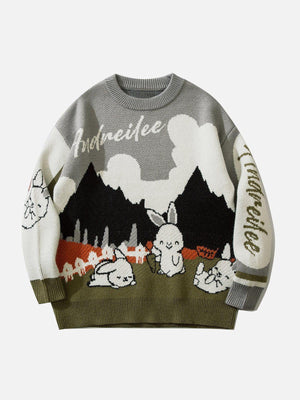 1984® - Rabbit Home Pattern Sweater - 1984brand