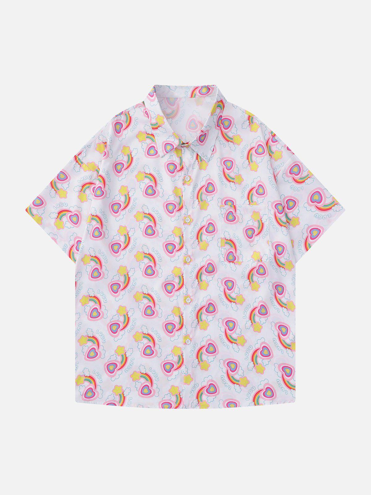 1984® - Rainbow Love Print Short Sleeve Shirts - 1984brand