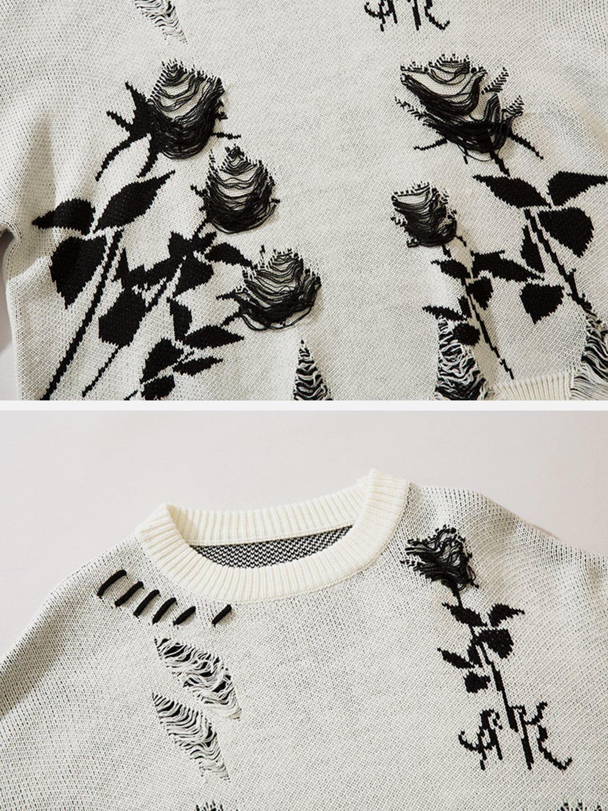 1984® - Raw Edge Rose Sweater - 1984brand