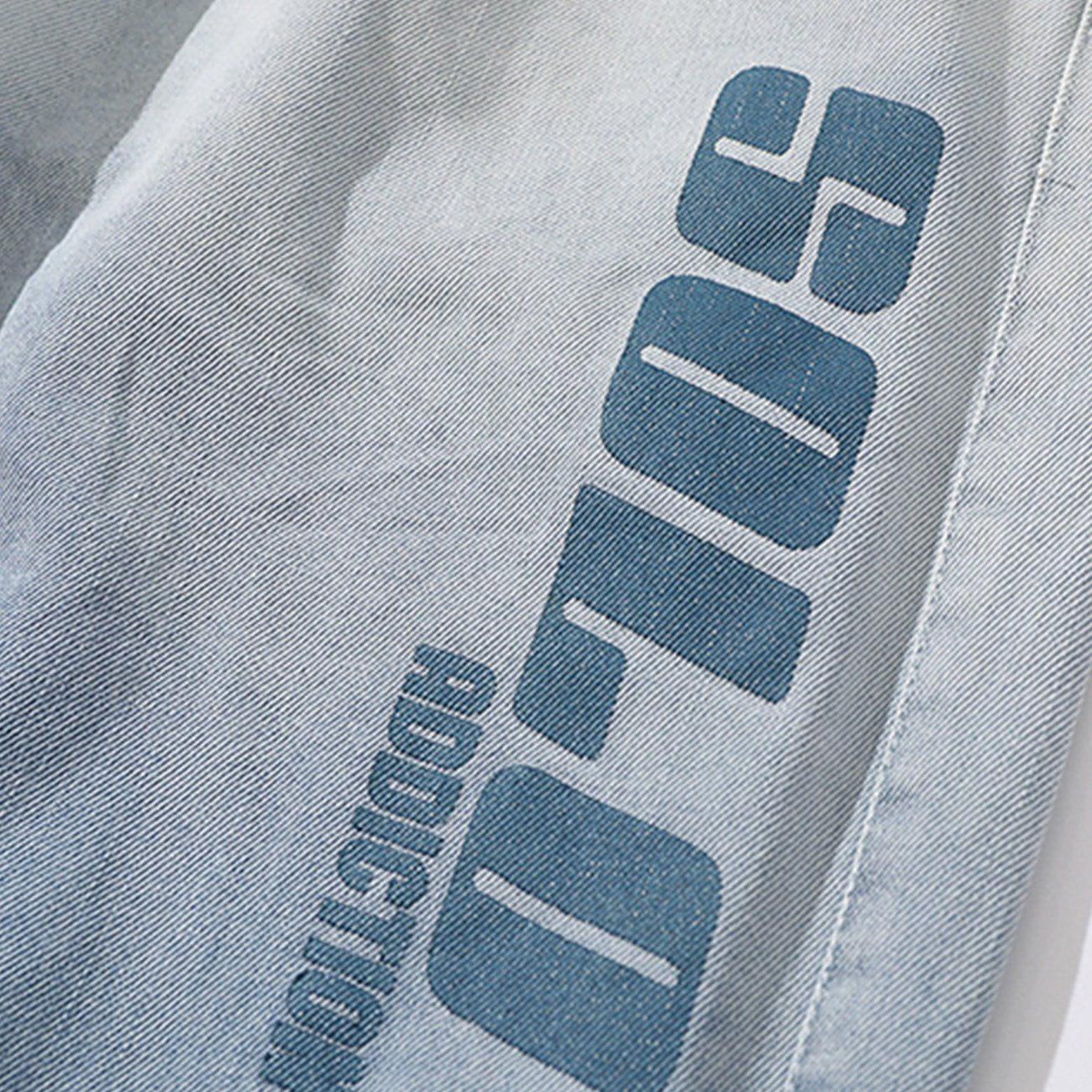 1984® - Rendered Letter Print Jeans - 1984brand