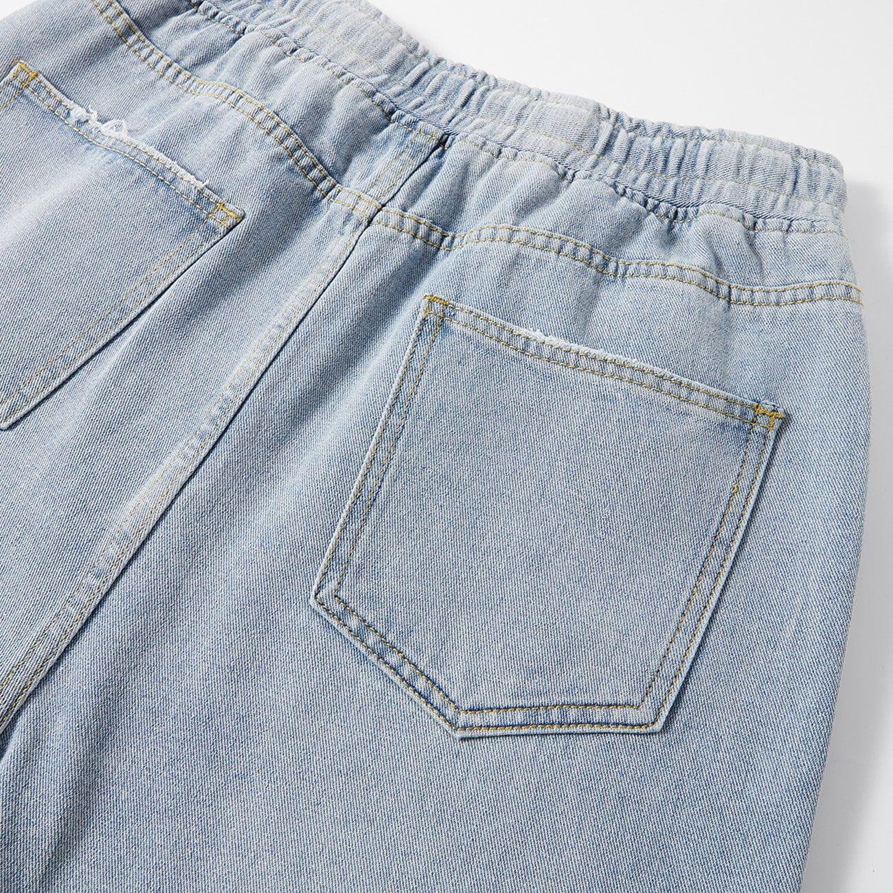 1984® - Ripped Denim Wide Leg Pants - 1984brand