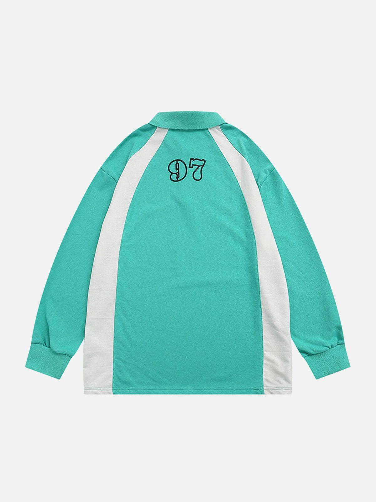 1984® - Rugby Print Polo Sweatshirt - 1984brand