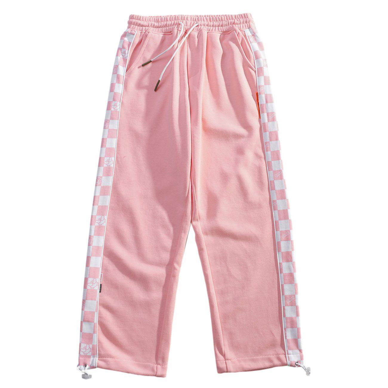 1984® - Side Plaid Printed Drawstring Sweatpants - 1984brand