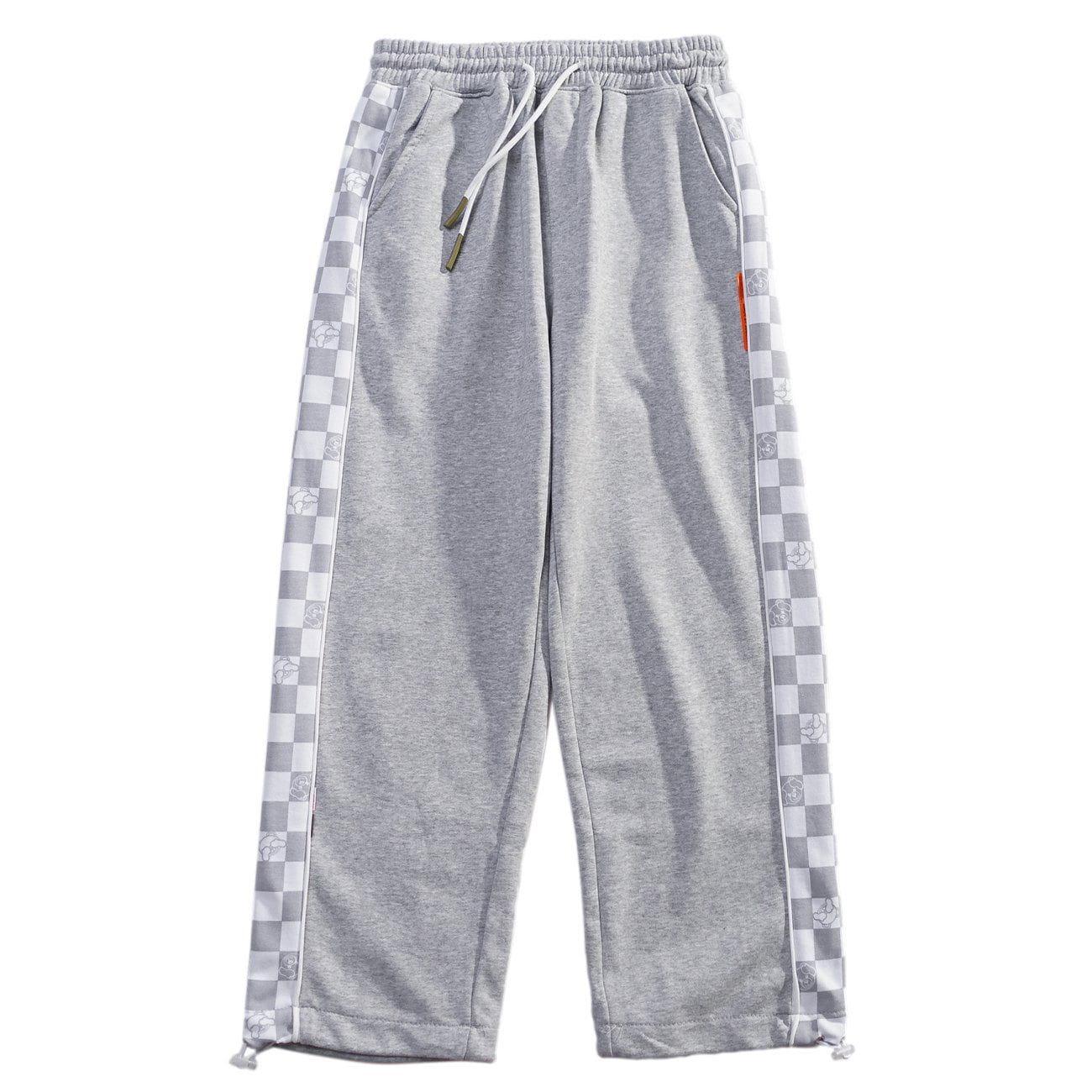 1984® - Side Plaid Printed Drawstring Sweatpants - 1984brand