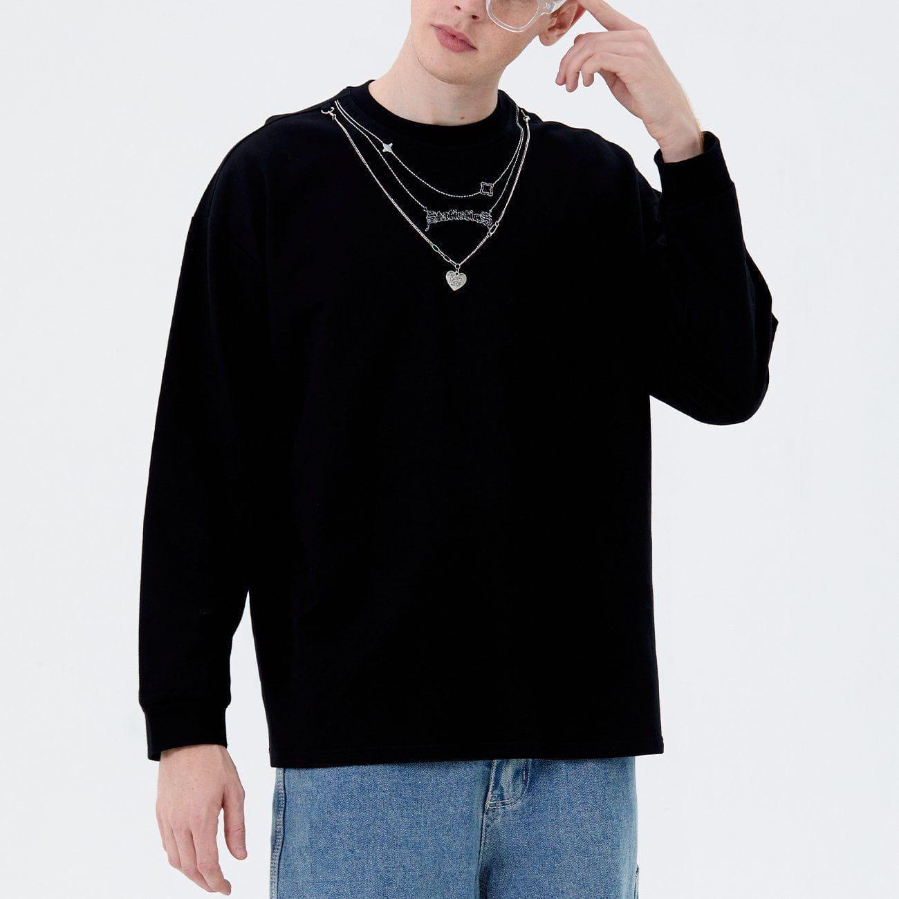 1984® - Solid Color Love Letter Necklace Long Sleeves - 1984brand