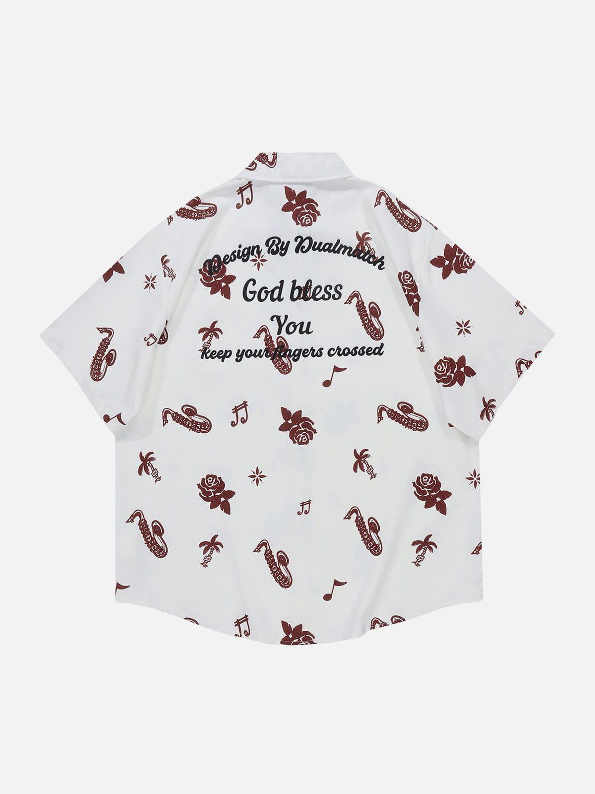 1984® - Solid Colour Print Short Sleeve Shirt - 1984brand