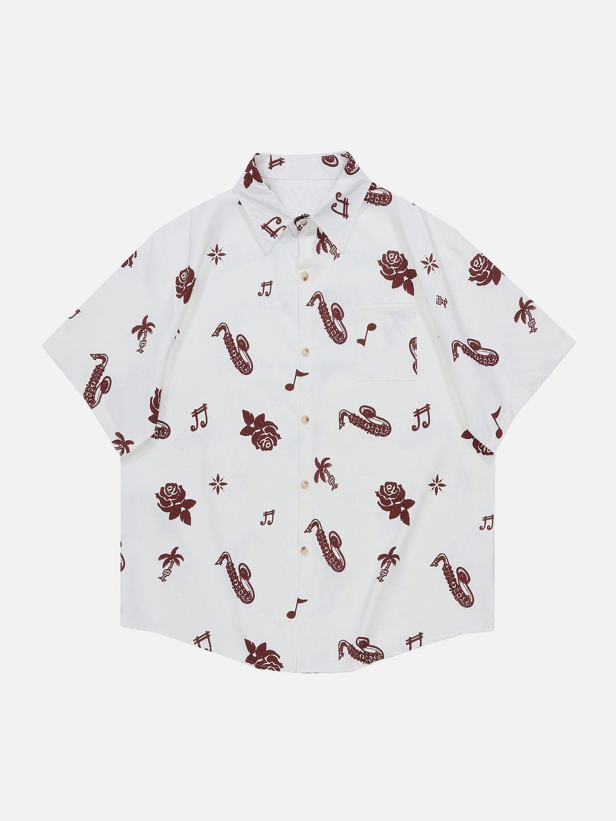 1984® - Solid Colour Print Short Sleeve Shirt - 1984brand