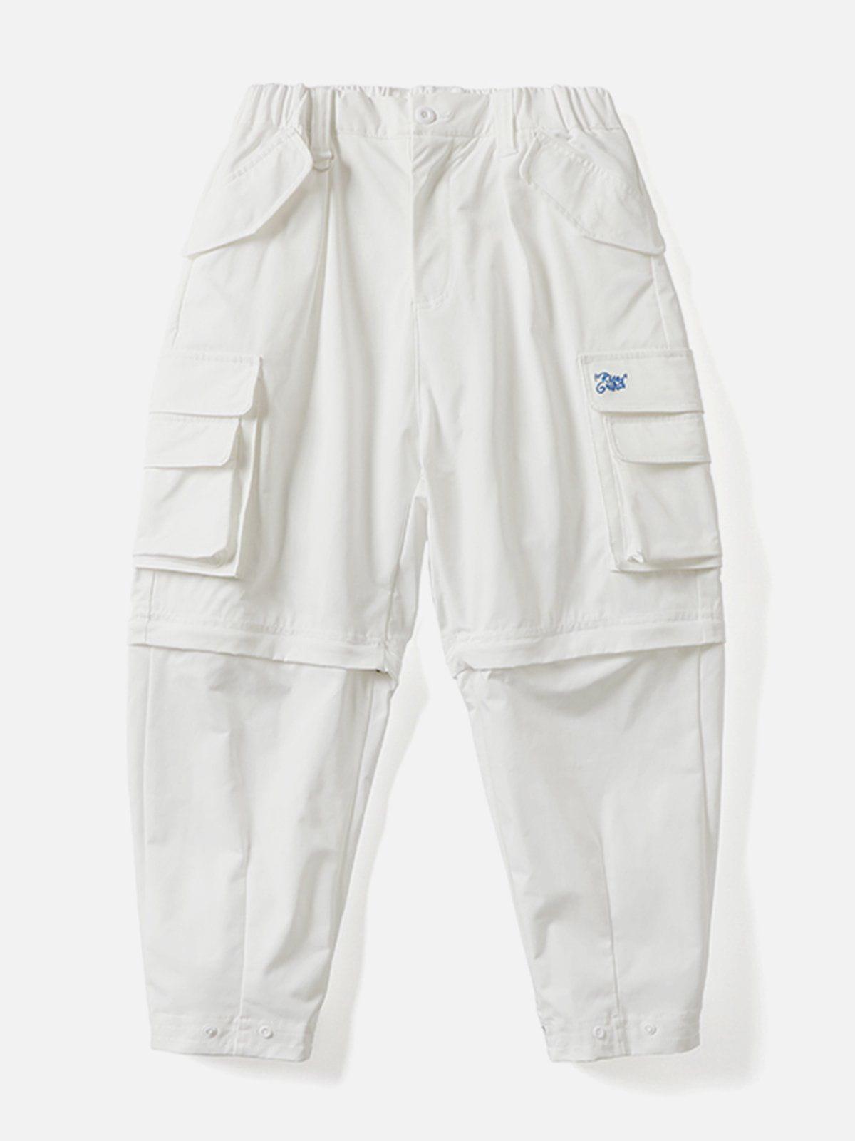 1984® - Solid Embroidered Multi Pocket Cargo Pants 1984