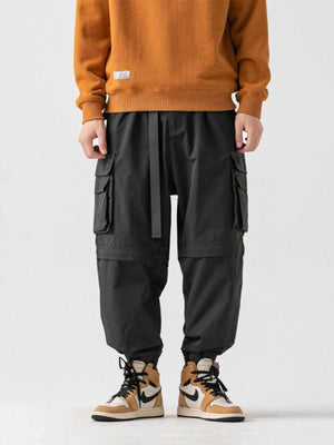 1984® - Solid Embroidered Multi Pocket Cargo Pants 1984