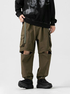 1984® - Solid Embroidered Multi Pocket Cargo Pants 1984