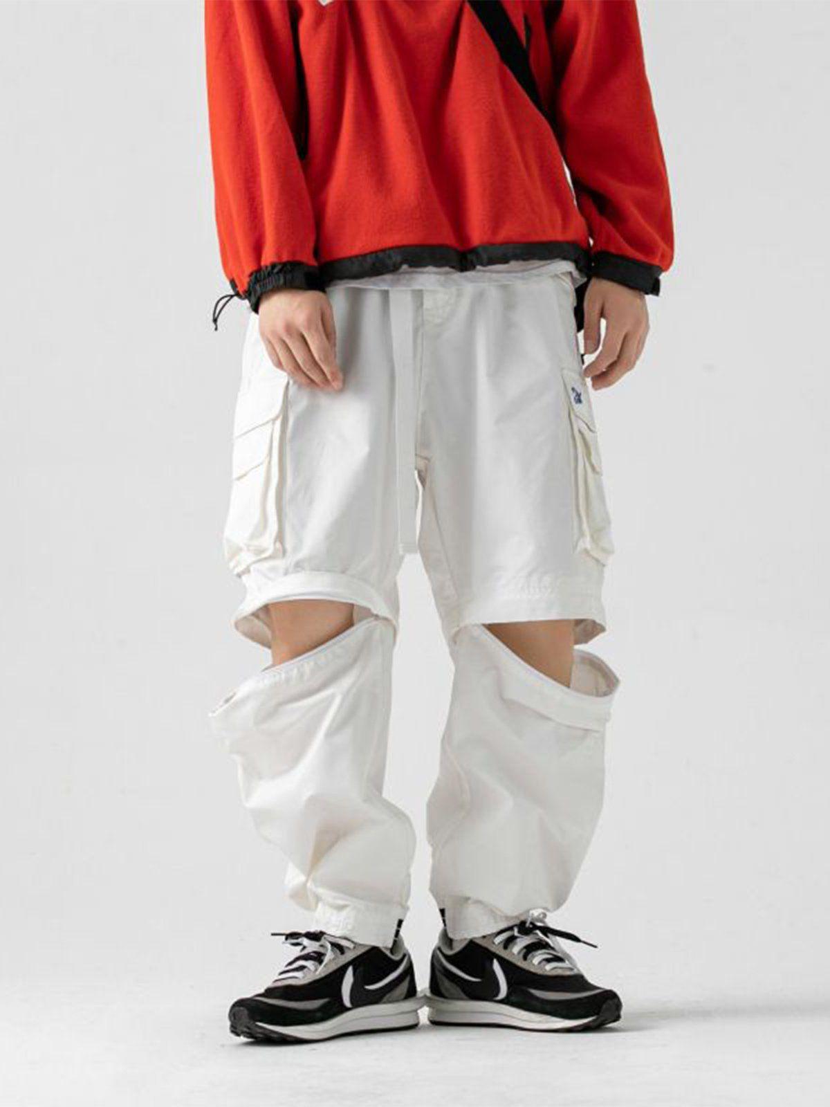 1984® - Solid Embroidered Multi Pocket Cargo Pants 1984