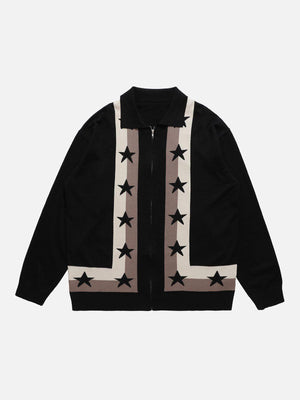 1984® - Star Colorblock Embroidery Cardigan 1984