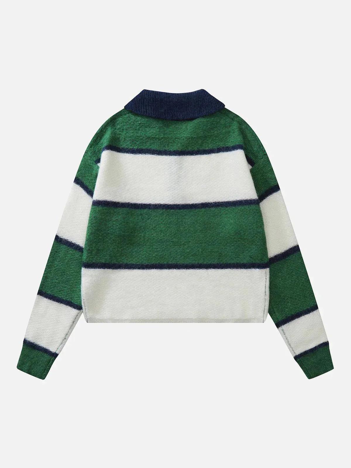 1984® - Stripe Polo Collar Sweater - 1984brand