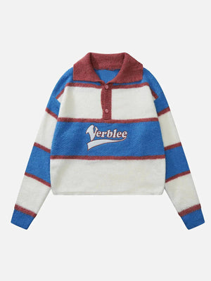 1984® - Stripe Polo Collar Sweater - 1984brand