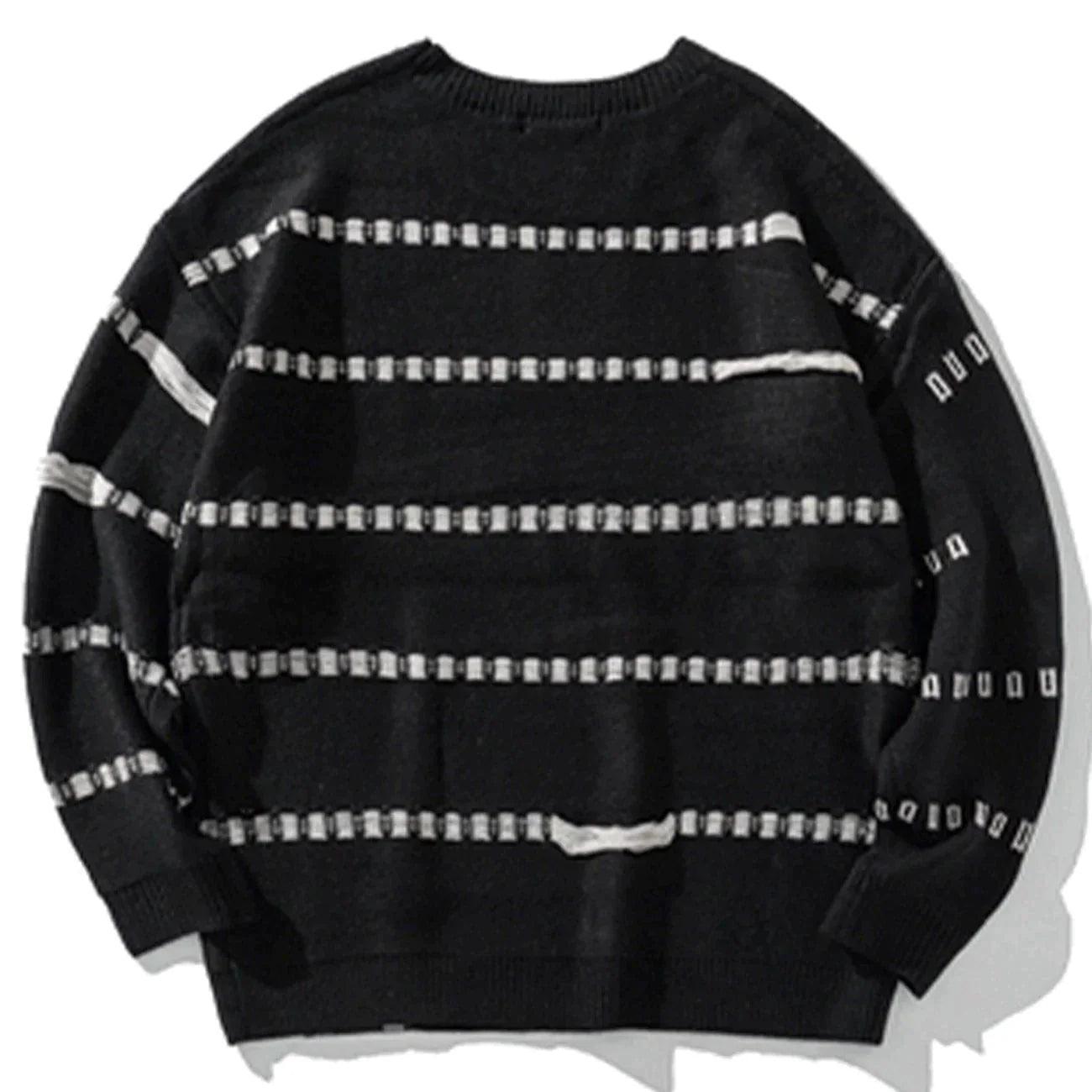 1984® - Striped Color-block Knit Sweater - 1984brand