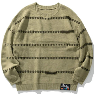 1984® - Striped Color-block Knit Sweater - 1984brand