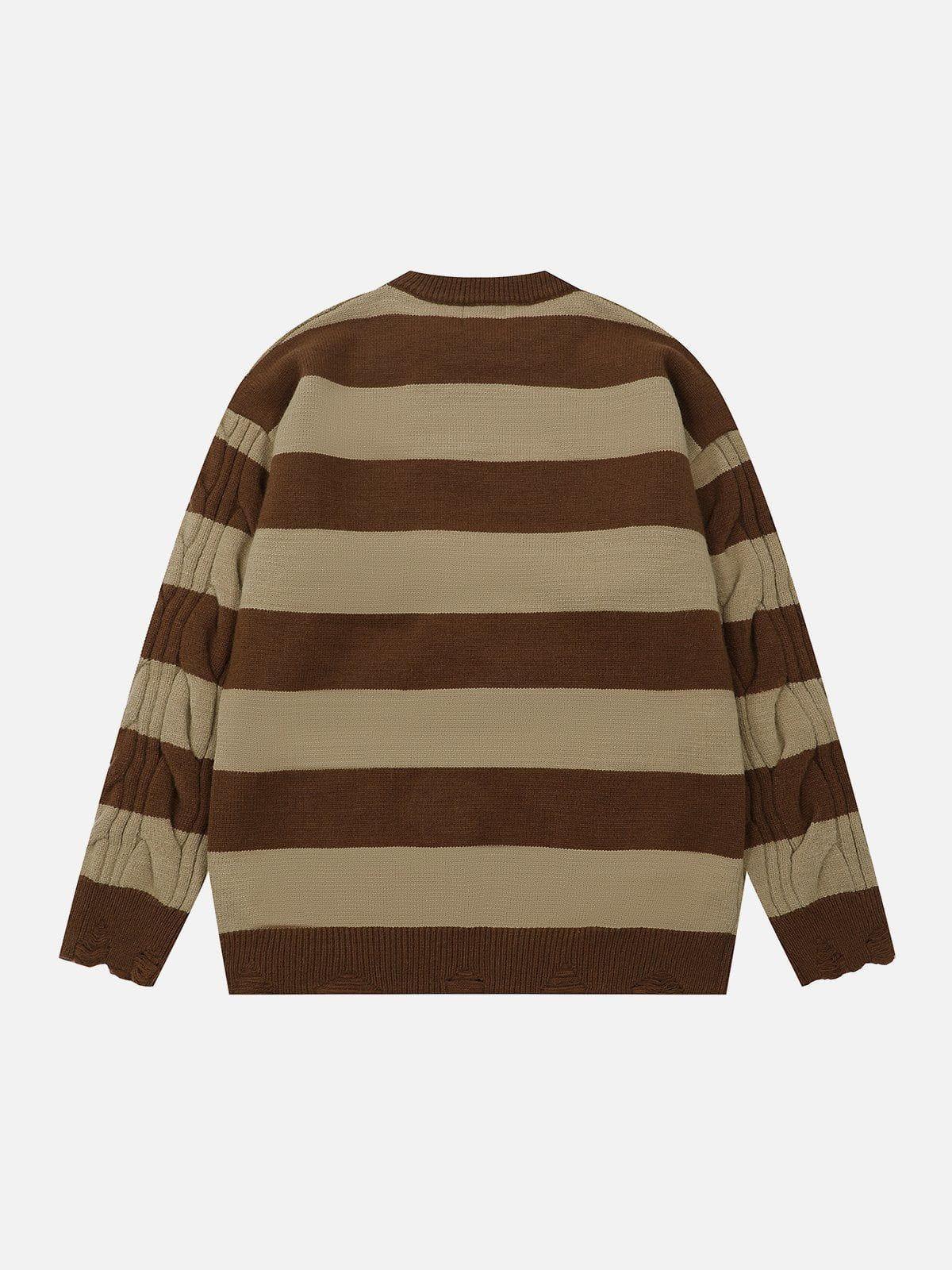 1984® - Striped Color Blocking Sweater - 1984brand