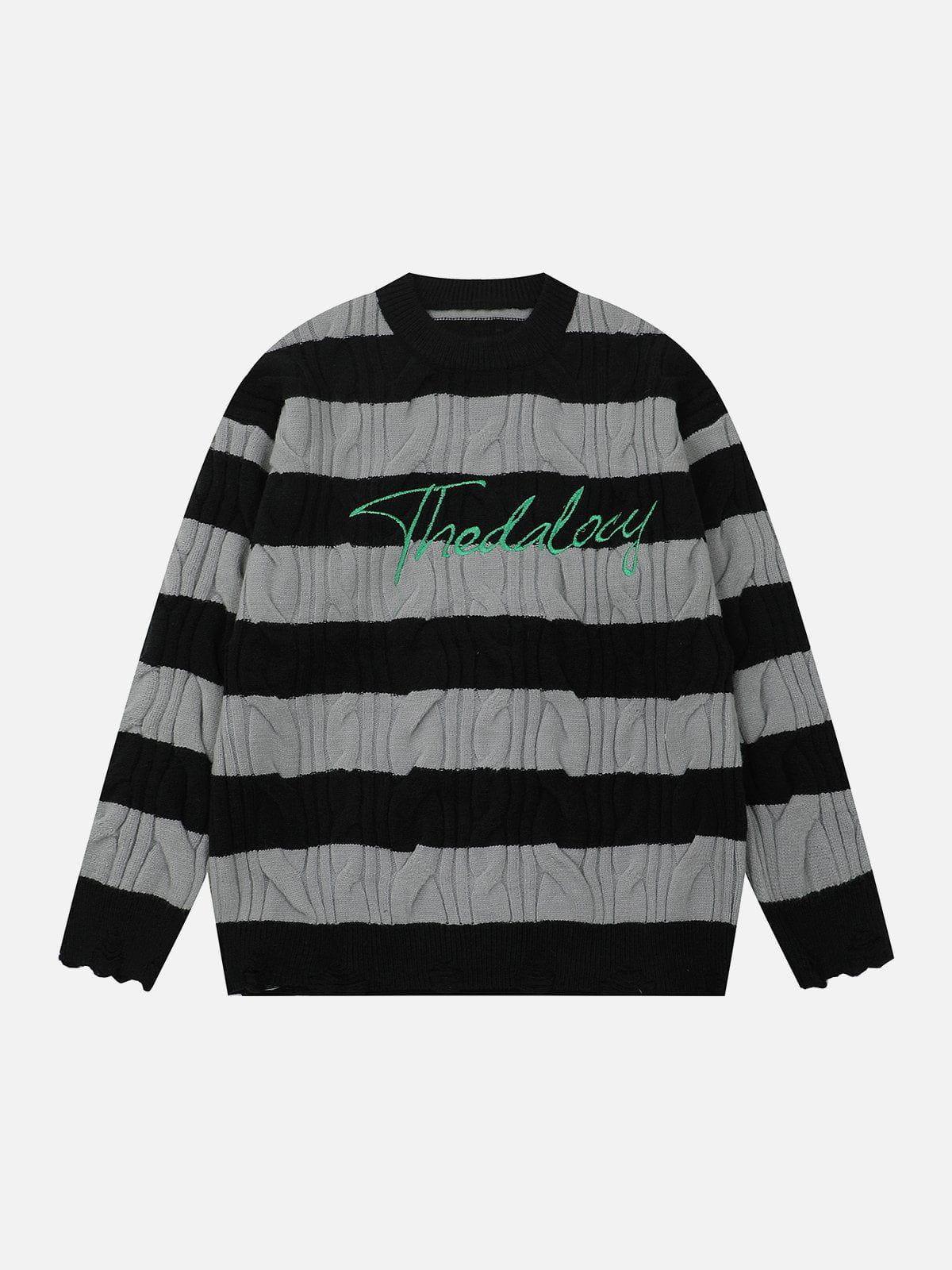 1984® - Striped Color Blocking Sweater - 1984brand