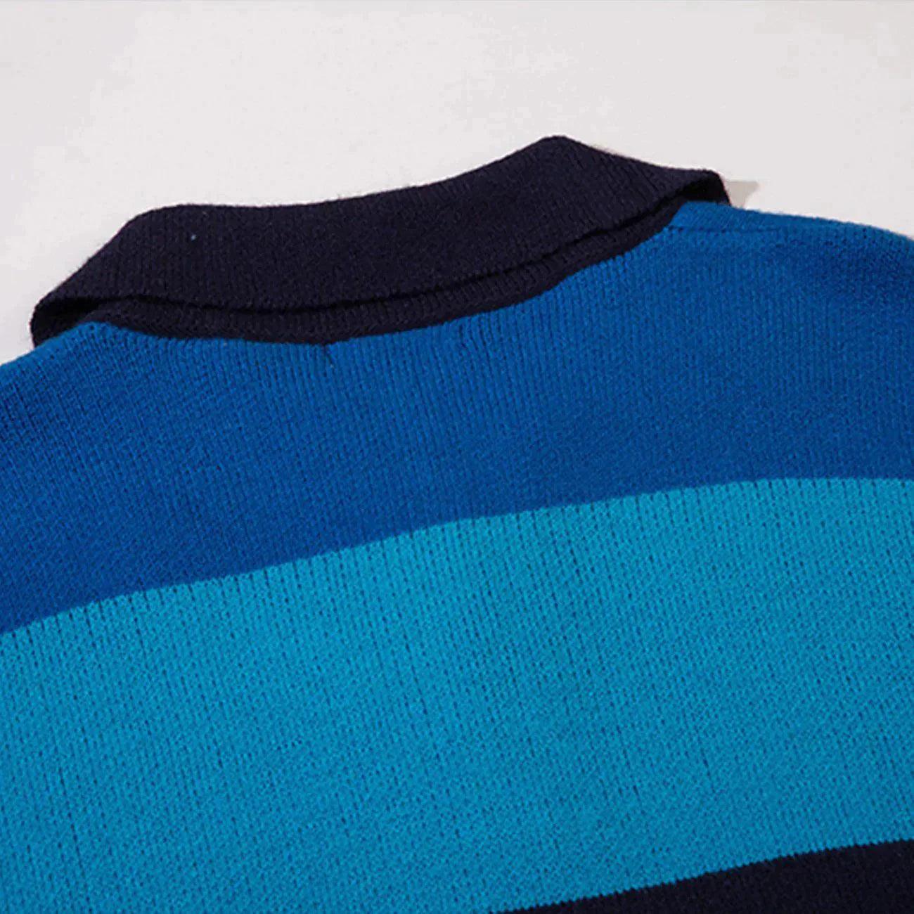 1984® - Striped Color Matching Knit Sweater - 1984brand