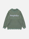 1984® - Striped Frayed Sweater - 1984brand