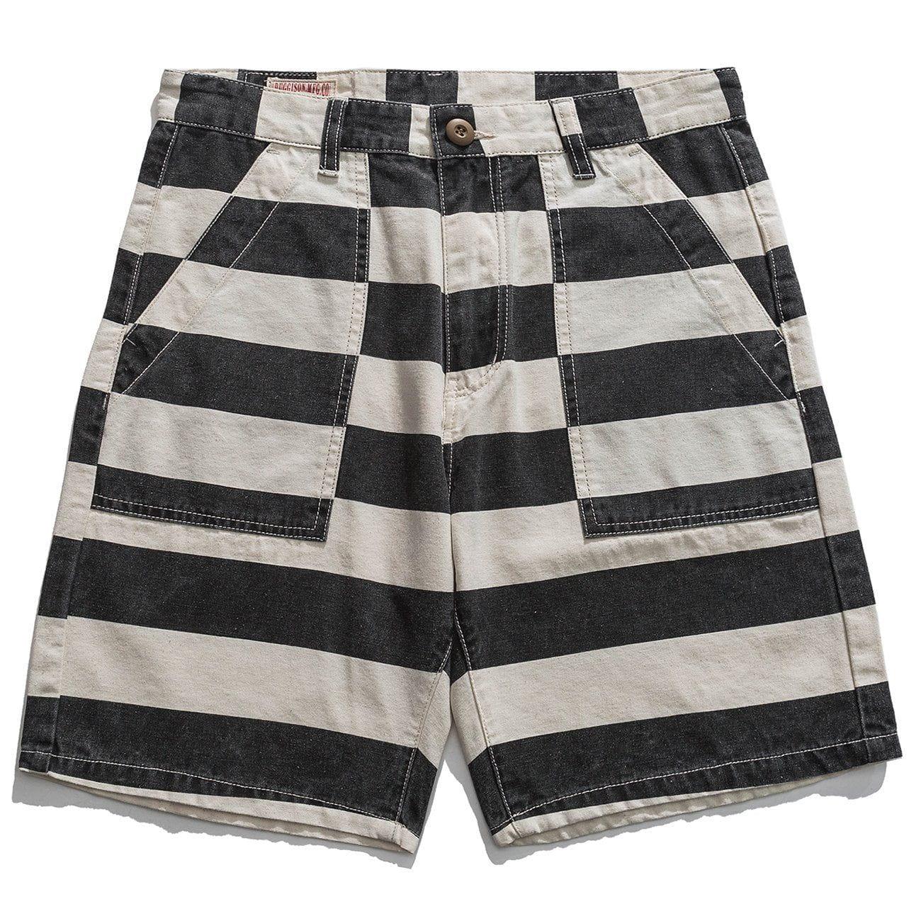 1984® - Striped Workwear Casual Shorts - 1984brand