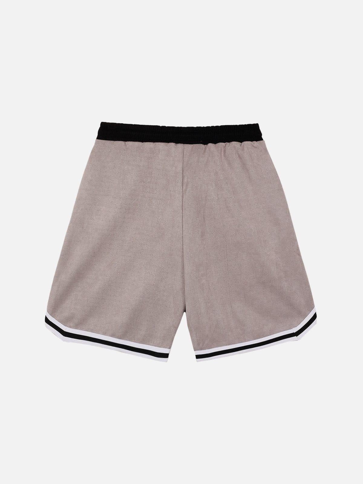 1984® - Suede "NFIV" Letters Print Shorts - 1984brand