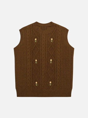 1984® - Sunflower Embroidered Sweater Vest - 1984brand