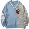 1984® - Towel Embroidered Color Block Knit Sweater - 1984brand