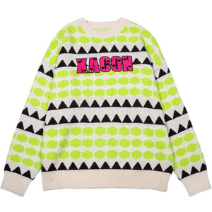 1984® - Triangle Hexagon Pattern Knit Sweater - 1984brand