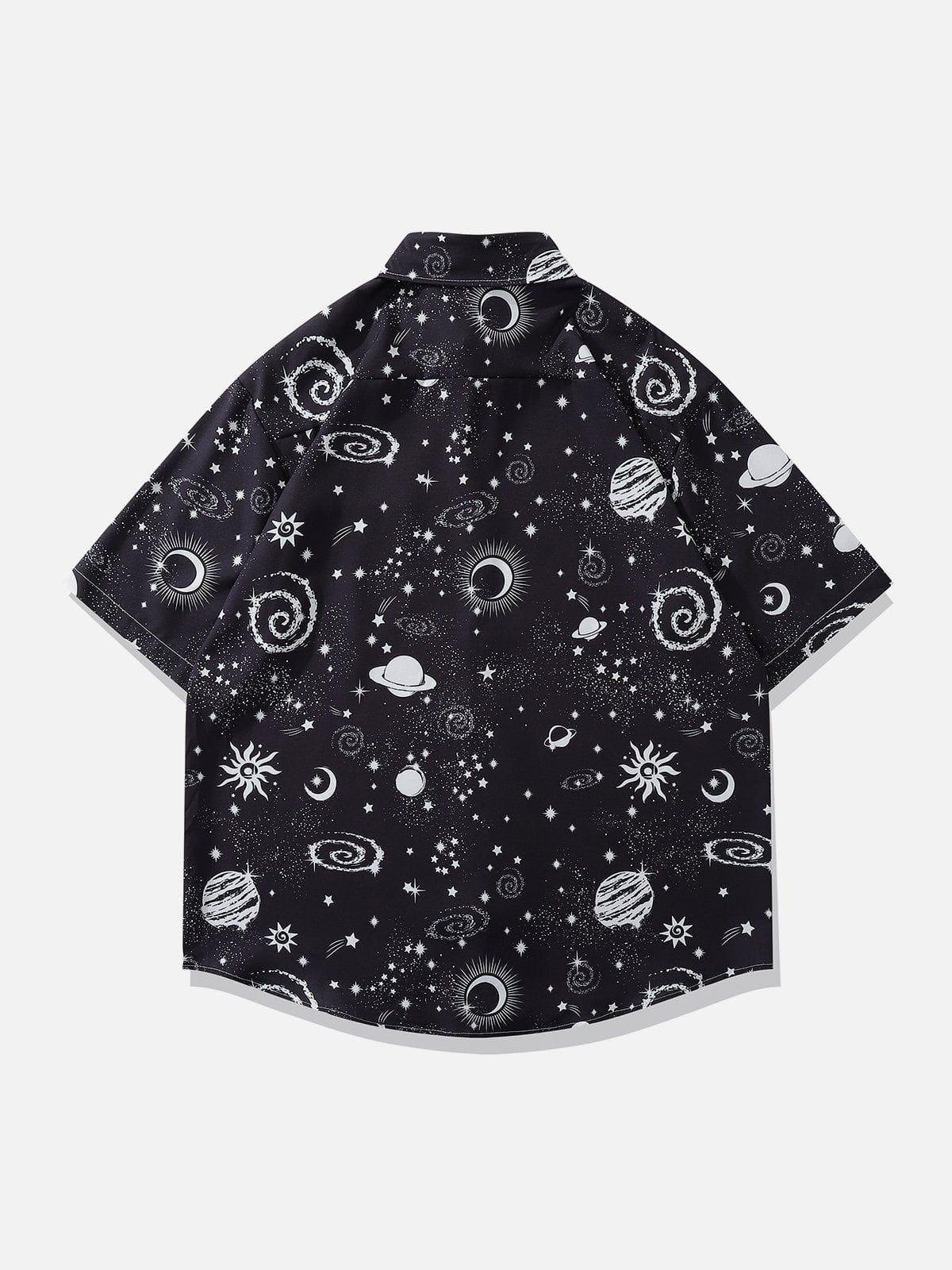 1984® - Universe Galaxy Print Short Sleeve Shirts - 1984brand