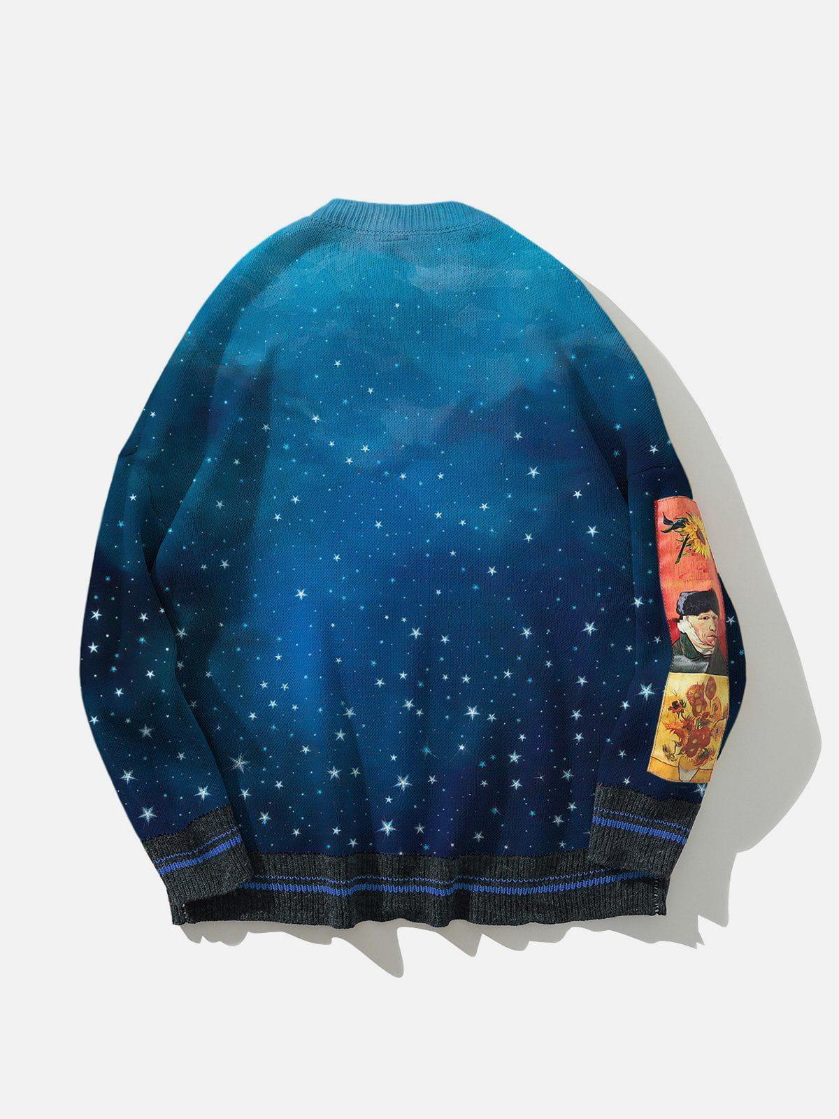 1984® - Van Gogh Print Starry Sweater - 1984brand