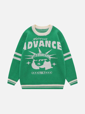 1984® - Vintage "ADVANCE" Print Sweater - 1984brand