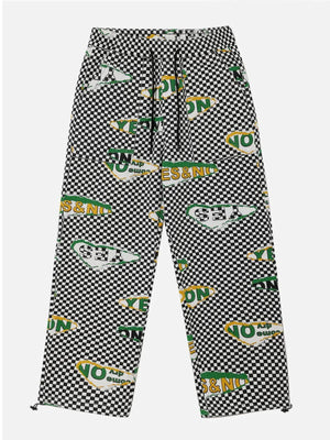 1984® - Vintage Check Letter Print Pants - 1984brand