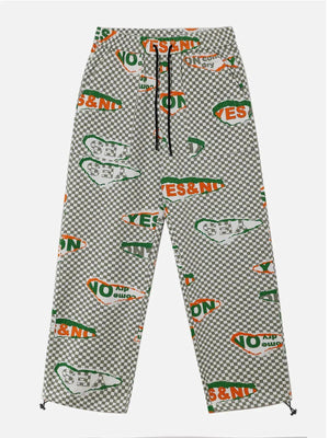 1984® - Vintage Check Letter Print Pants - 1984brand