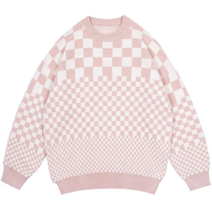 1984® - Vintage Checkerboard Plaid Knit Sweater - 1984brand