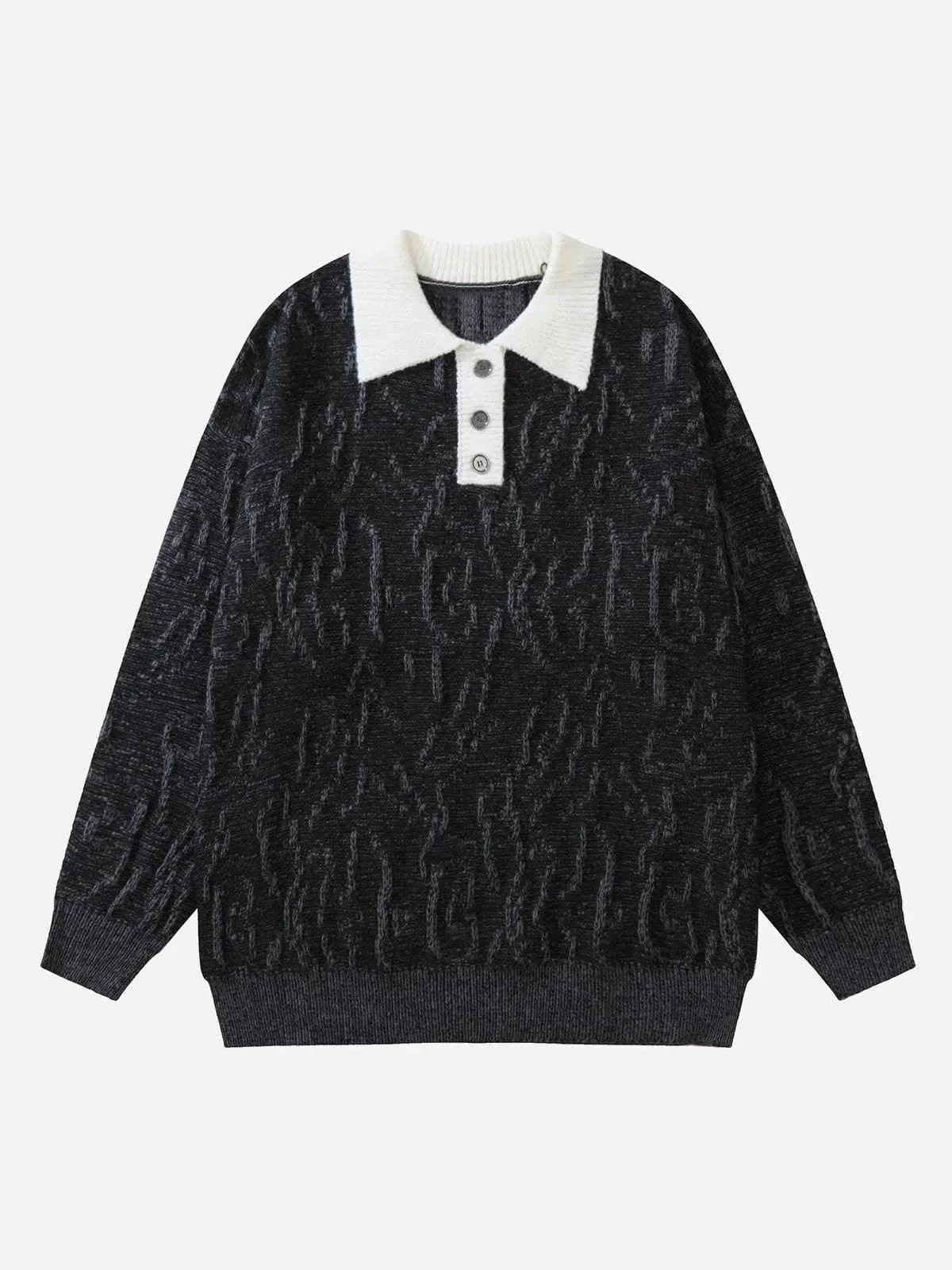 1984® - Vintage Contrast Knit Polo Sweater - 1984brand