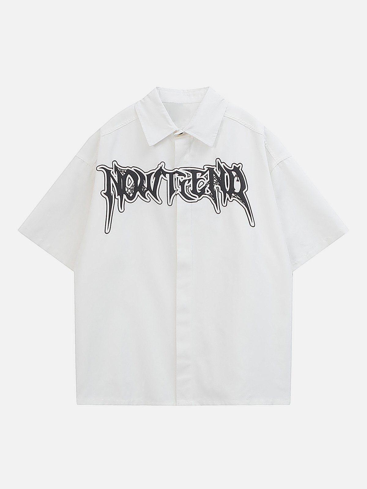 1984® - Vintage Letter Print Short Sleeve Shirts - 1984brand