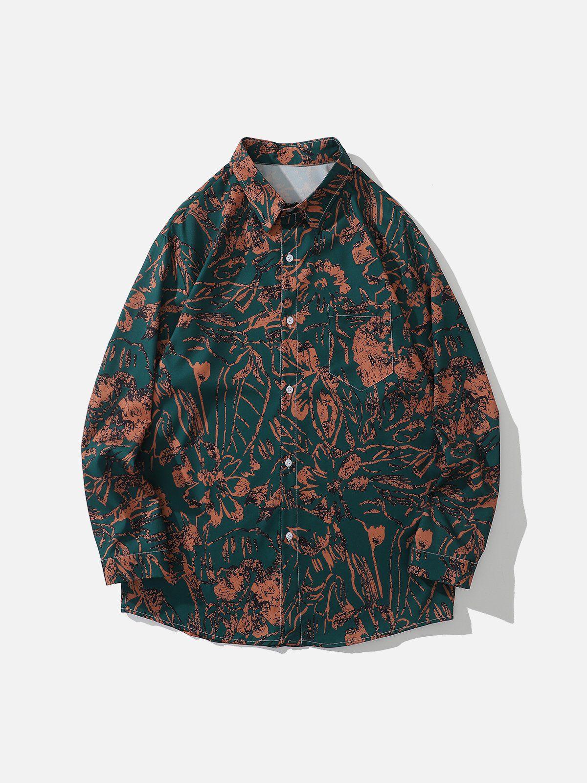 1984® - Vintage Light and Shadow Print Long-Sleeved Shirt - 1984brand