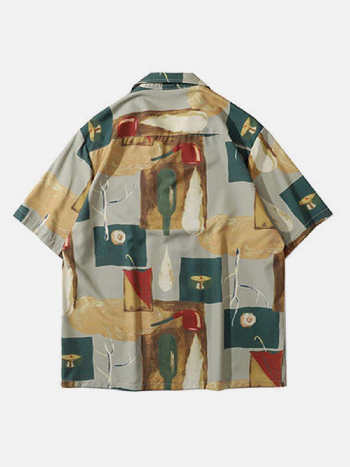 1984® - Vintage Oil Painting Pipe Print Shirt - 1984brand