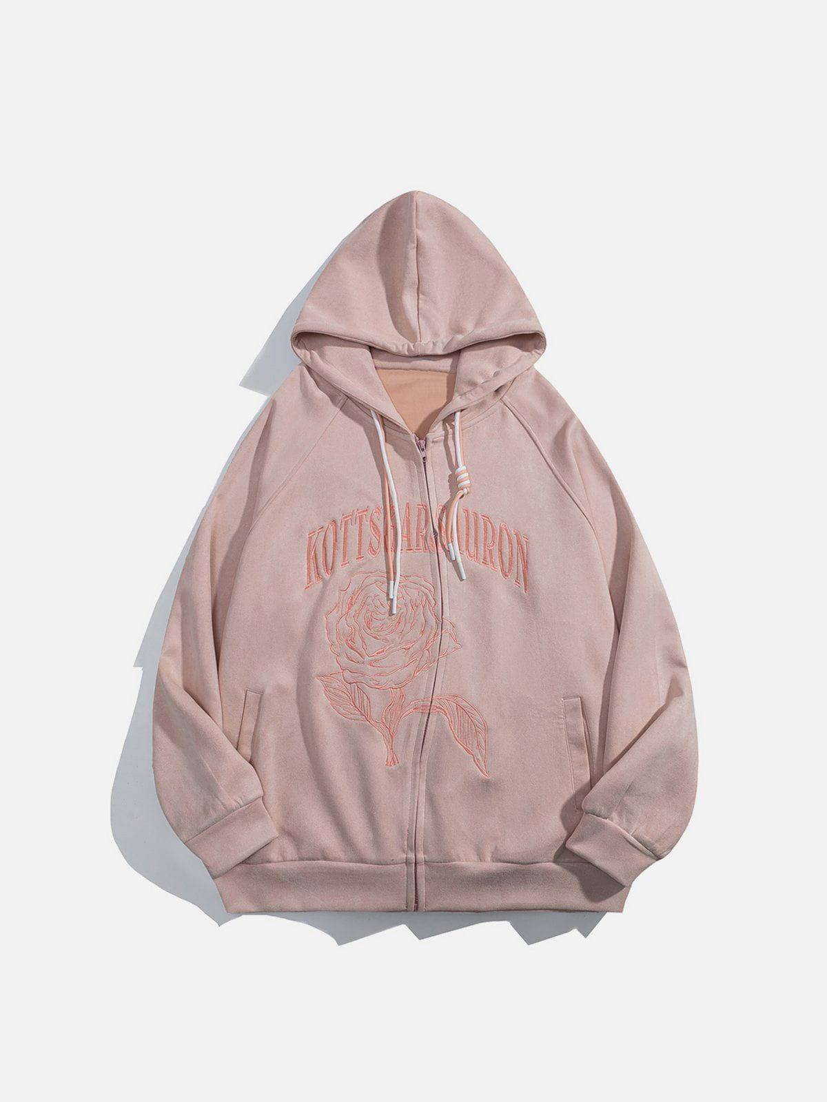 1984® - Vintage Rose Embroidery Hoodie - 1984brand