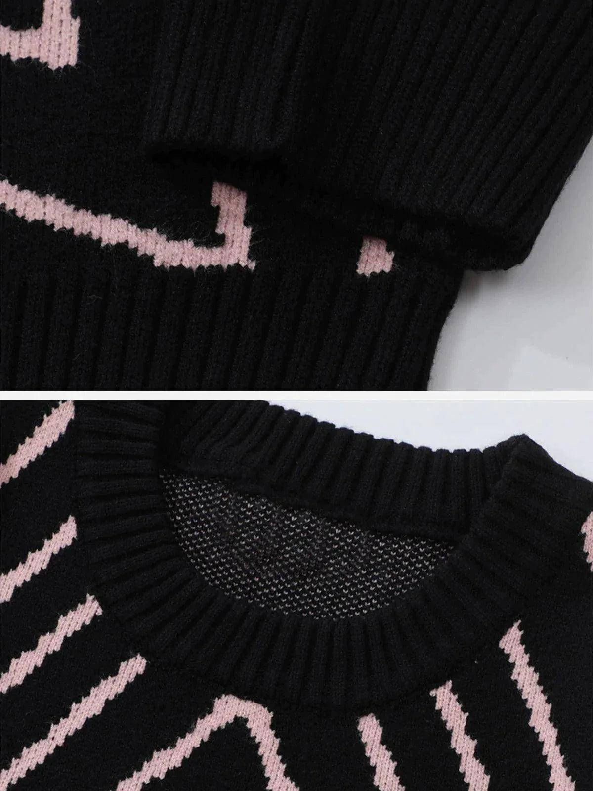 1984® - Vintage Star Letters Graphic Sweater - 1984brand