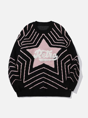1984® - Vintage Star Letters Graphic Sweater - 1984brand