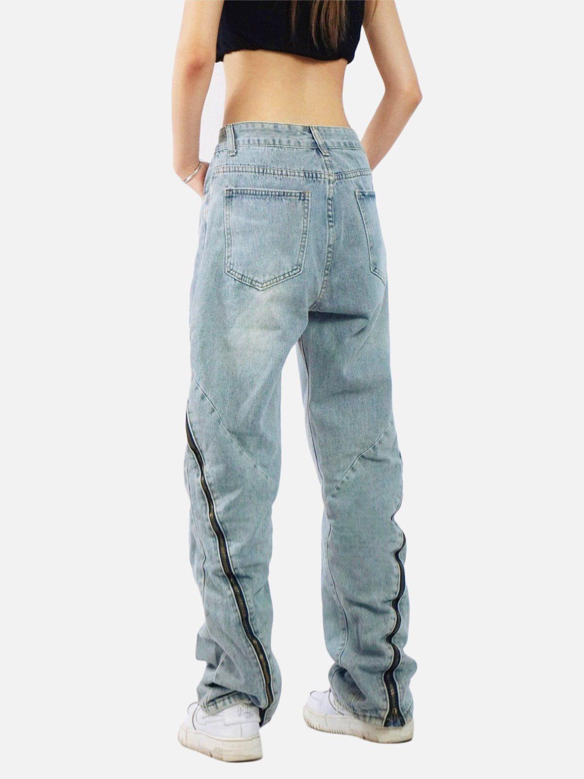 1984® - Vintage Wash Adjustable Zip Jeans - 1984brand