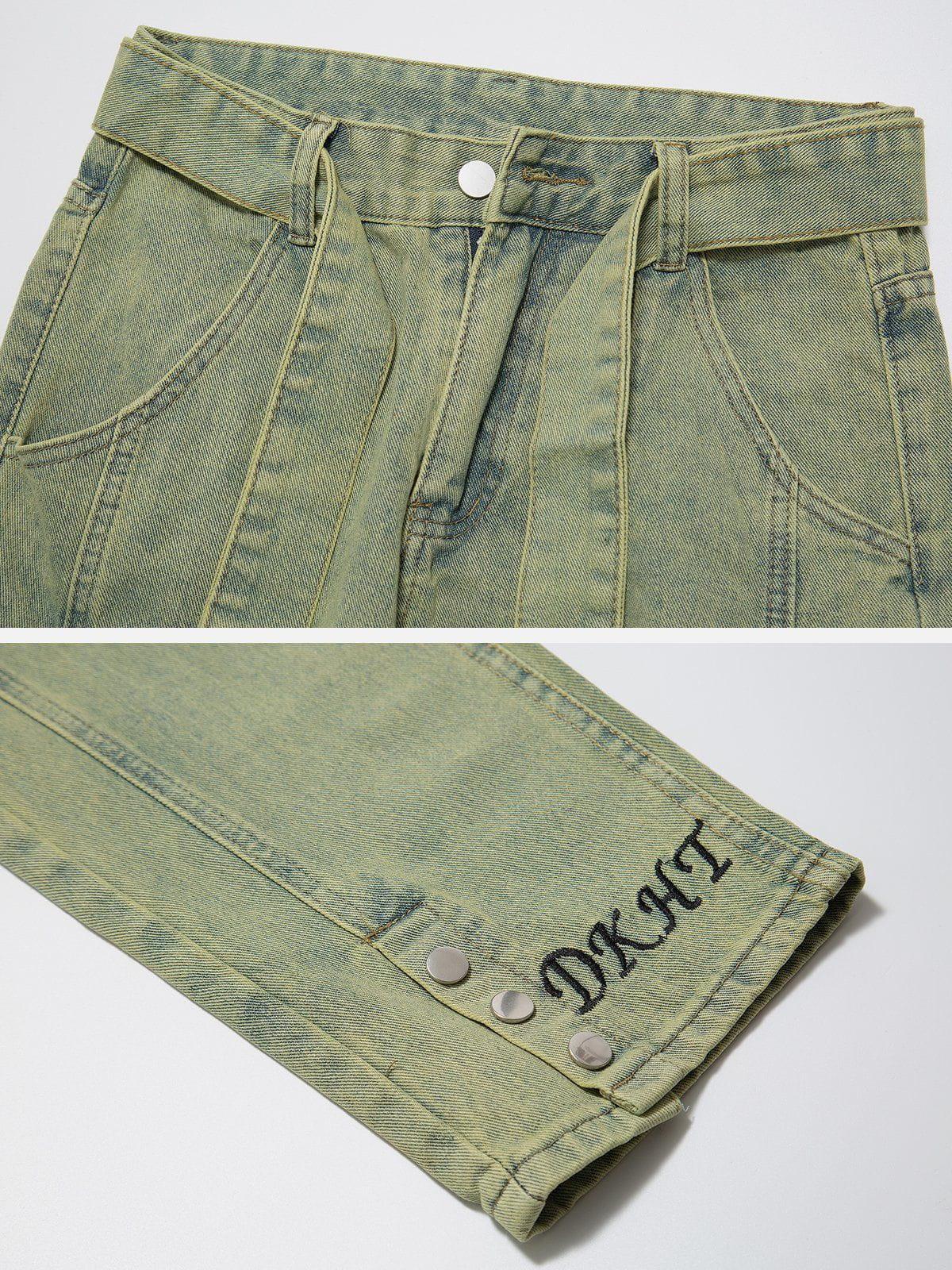 1984® - Vintage Washed Button Slit Jeans - 1984brand