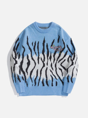 1984® - Zebra Pattern Knit Sweater - 1984brand